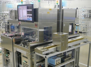 Electronic parts assembly line